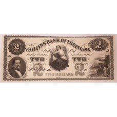 UNITED STATES OF AMERICA 18?? . TWO 2 DOLLARS BANKNOTE . SPECIMEN . UNIFACE